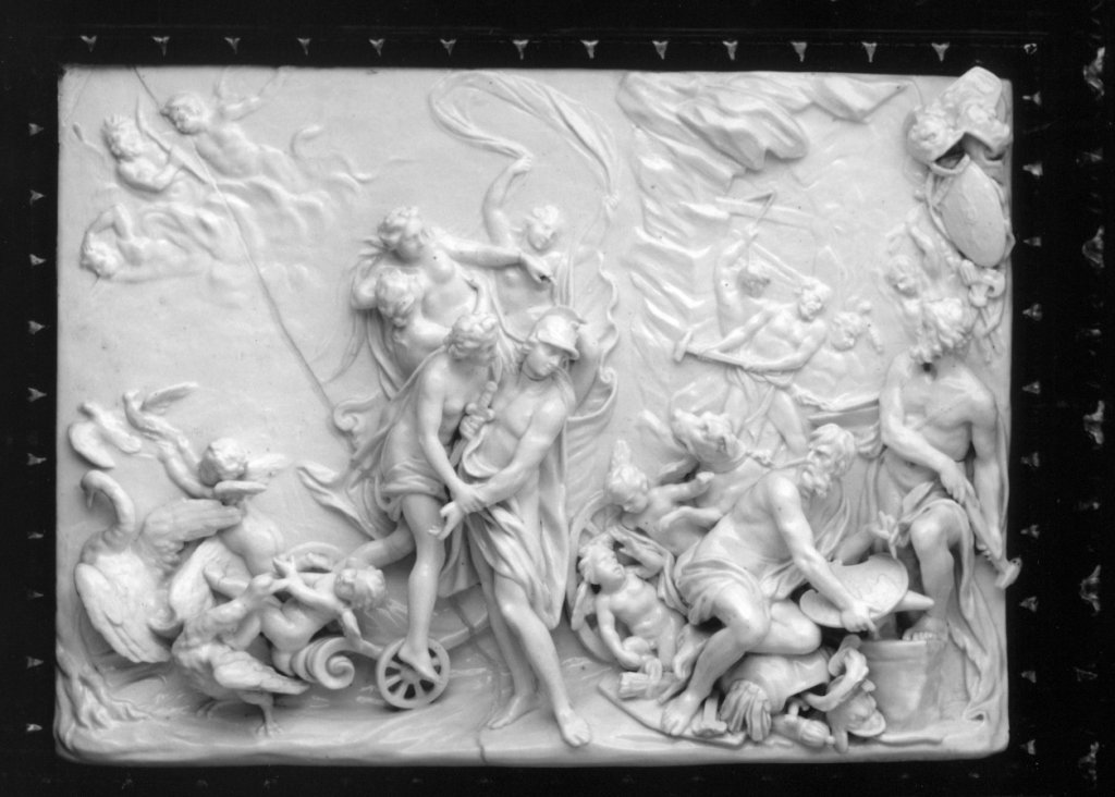 Marte e Venere nella fucina di Vulcano (rilievo) - manifattura di Doccia (met&ag